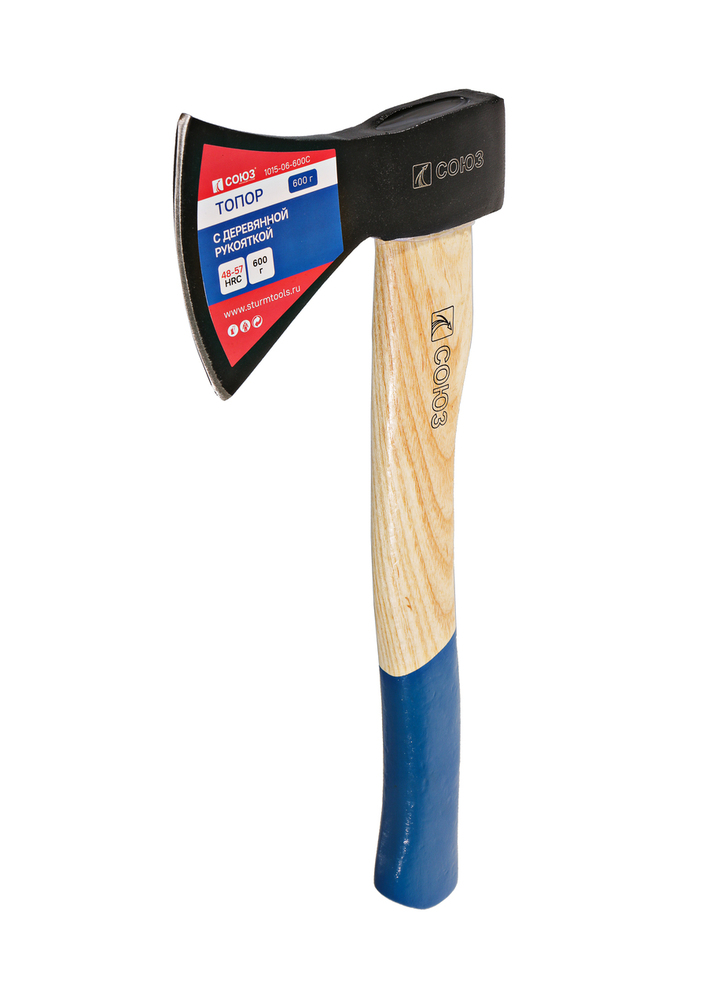 Топор, 600г, деревянная рукоятка, СОЮЗ