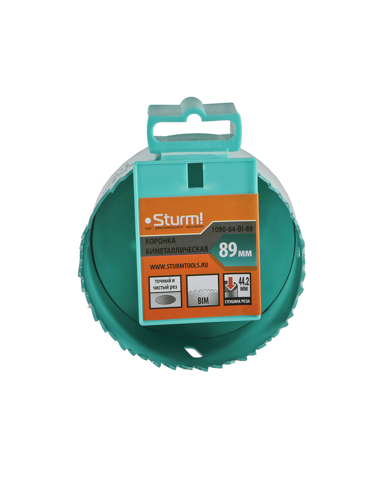 Коронка биметаллическая, 89 мм, 5/8", Sturm!