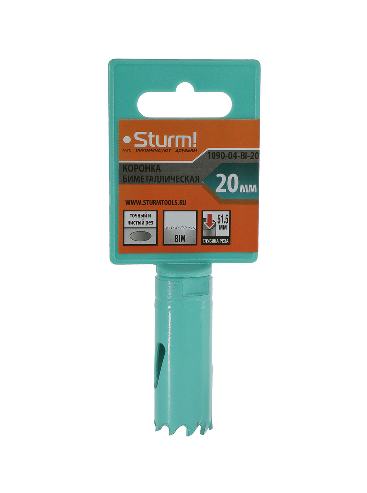 Коронка биметаллическая, 20 мм, 1/2", Sturm!