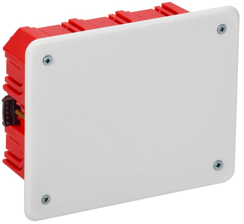 Коробка распаячная КМ41028 для полых стен 120х92х45мм с саморезами с крышкой и пластиковыми лапками IEK