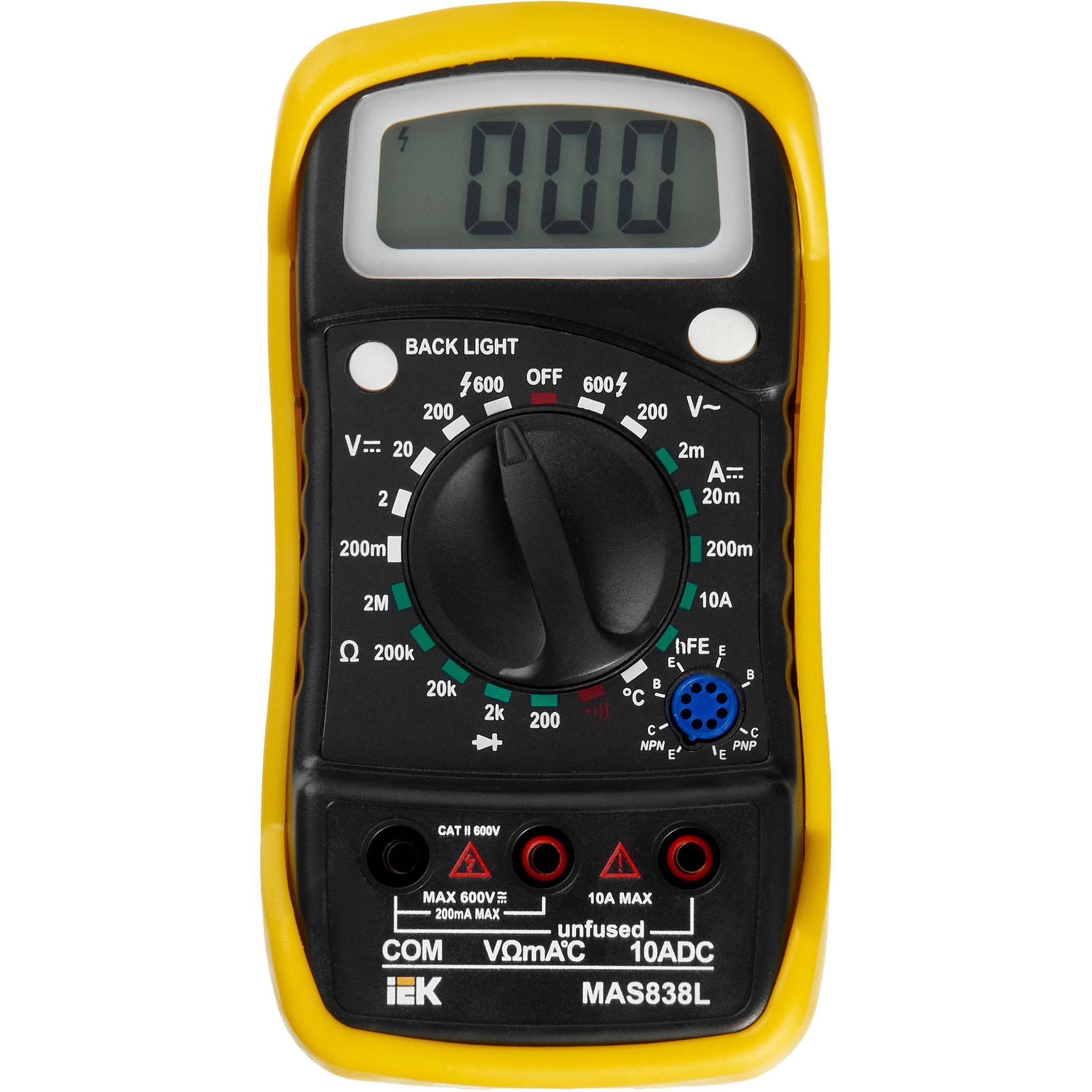 Мультиметр цифровой MASTER MAS838L IEK
