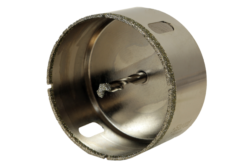 Коронка алмазная по керамограниту 75 х 70 мм,3гр. Хв., с центрир. Cверл. Sturm!