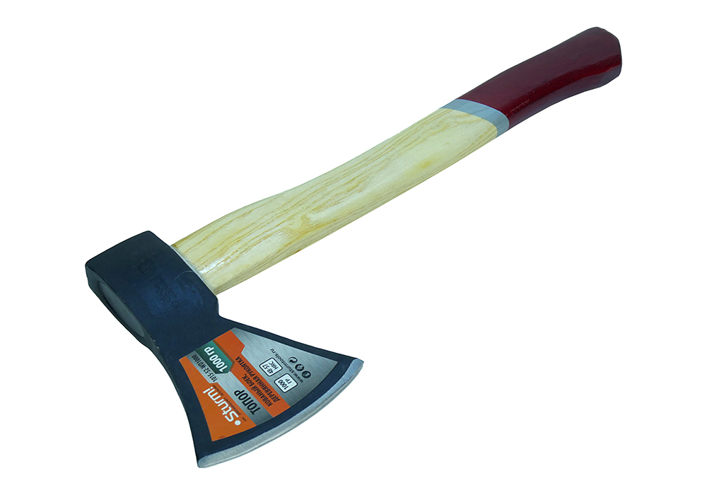 Топор, 1000г, деревянная рукоятка, Sturm!