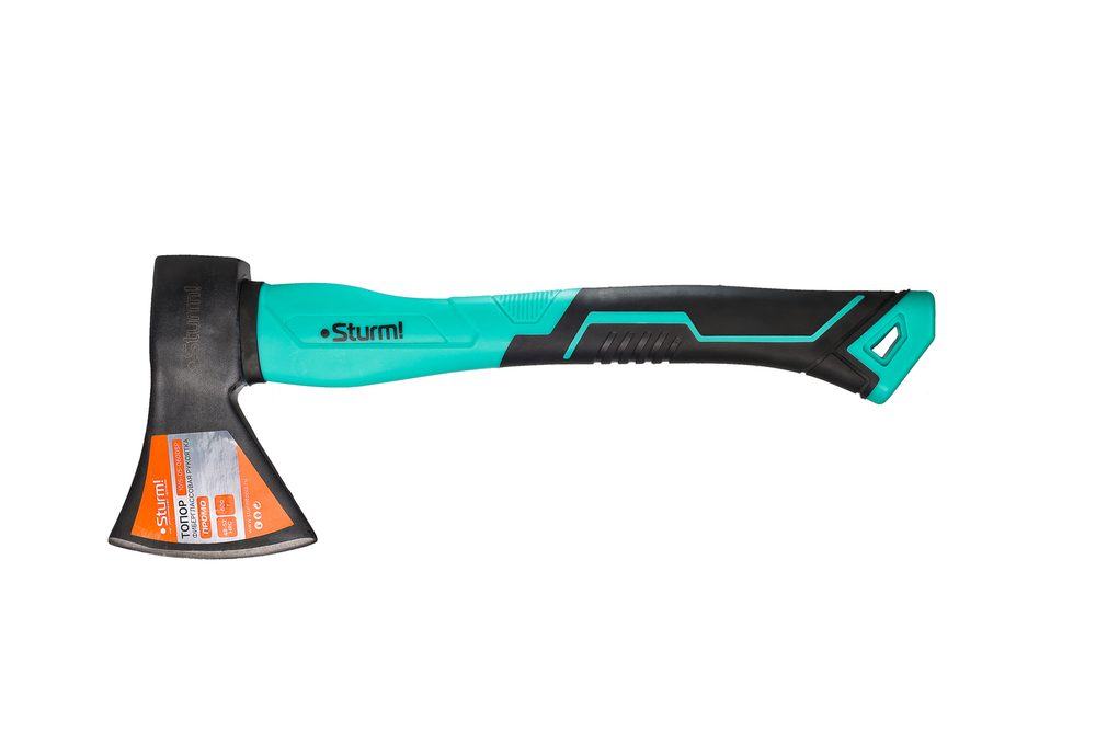 Топор, 600г, фиберглассовая обрезиненная рукоятка, Sturm!