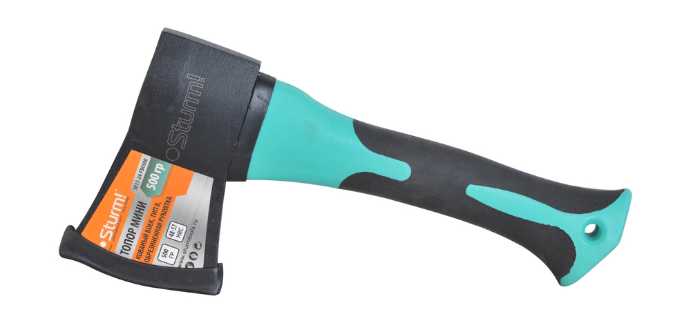 Топор "мини", 500г, тип B, фиберглассовая обрезиненная рукоятка, Sturm!