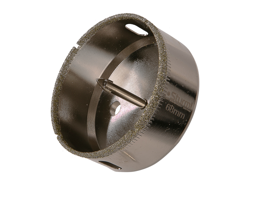 Коронка алмазн. По керам. Плитке и стеклу 68 х 55 мм,  с центрир. Сверл. Sturm!