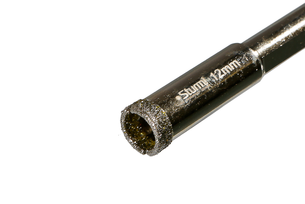 Коронка алмазная по керамограниту 12 х 65 мм, блистер, Sturm!