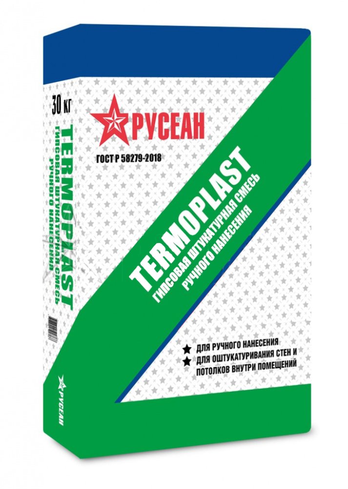 Гипсовая штукатурка "Termoplast" 5 кг (белого цвета)