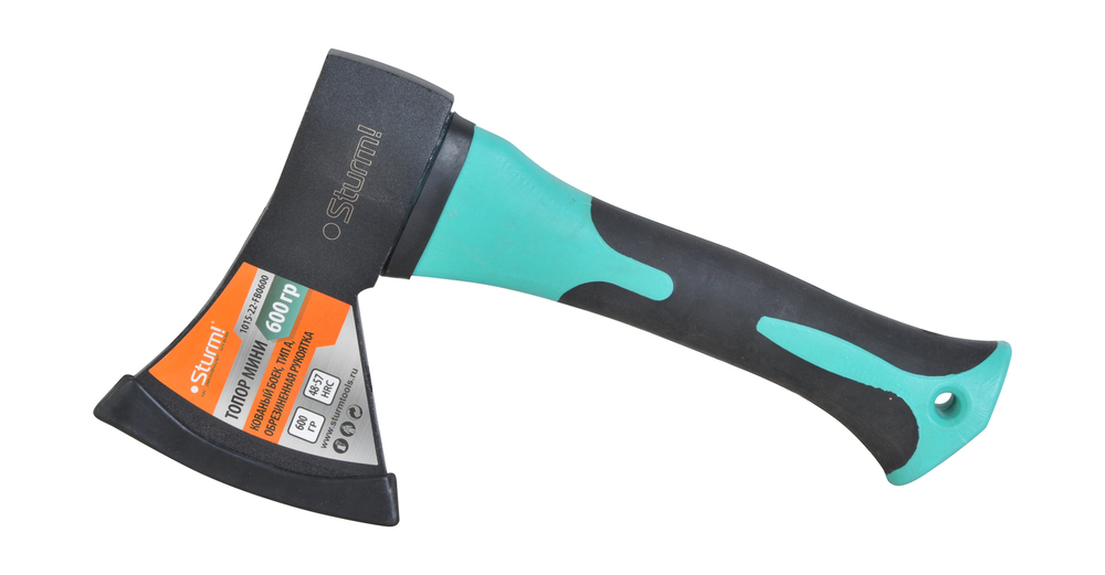 Топор "мини", 600г, тип А, фиберглассовая обрезиненная рукоятка, Sturm!