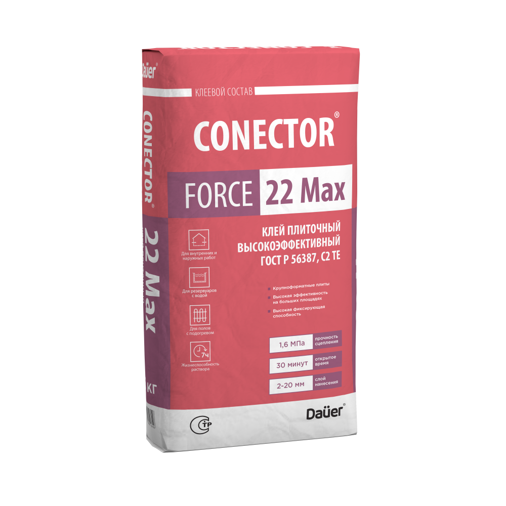 CONECTOR 22 Max Клей плиточный высокоэффективный 25 кг