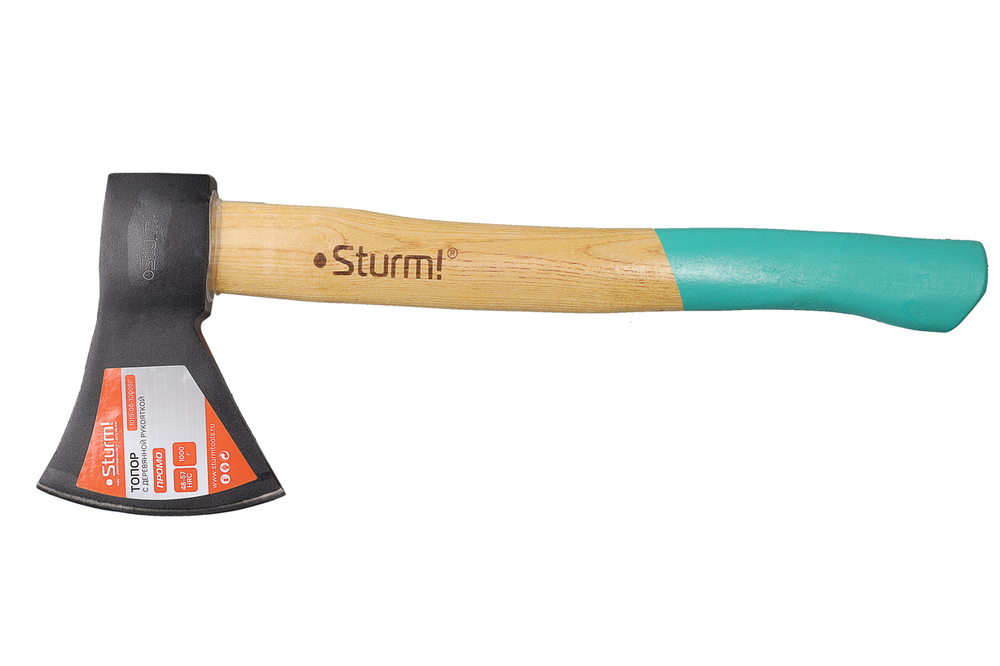 Топор, 1000г, деревянная рукоятка, Sturm!