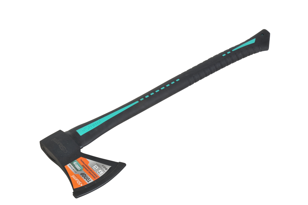 Топор, 1000г, фиберглассовая обрезиненная рукоятка, Sturm!