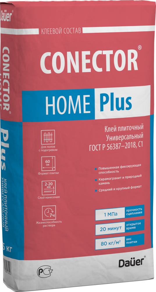 CONECTOR Плюс Клей плиточный Универсальный 25 кг