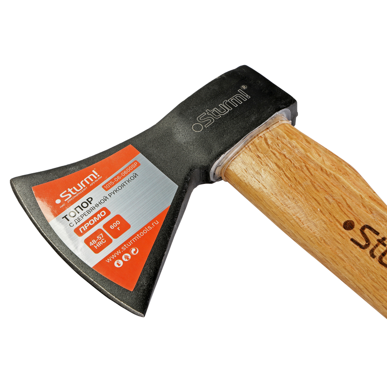 Топор, 600г, деревянная рукоятка, Sturm!