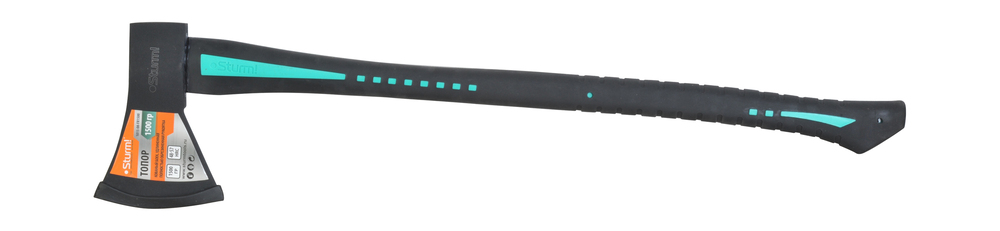 Топор, 1500г, фиберглассовая обрезиненная рукоятка, Sturm!