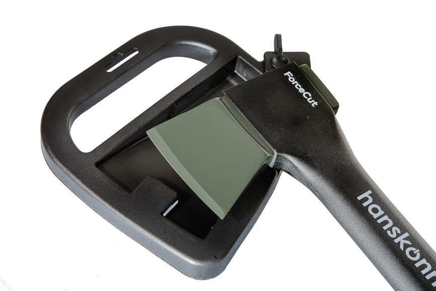 Топор 650г, фиберглассовая рукоятка с TPE, кованый, PTFE покрытие, Hanskonner