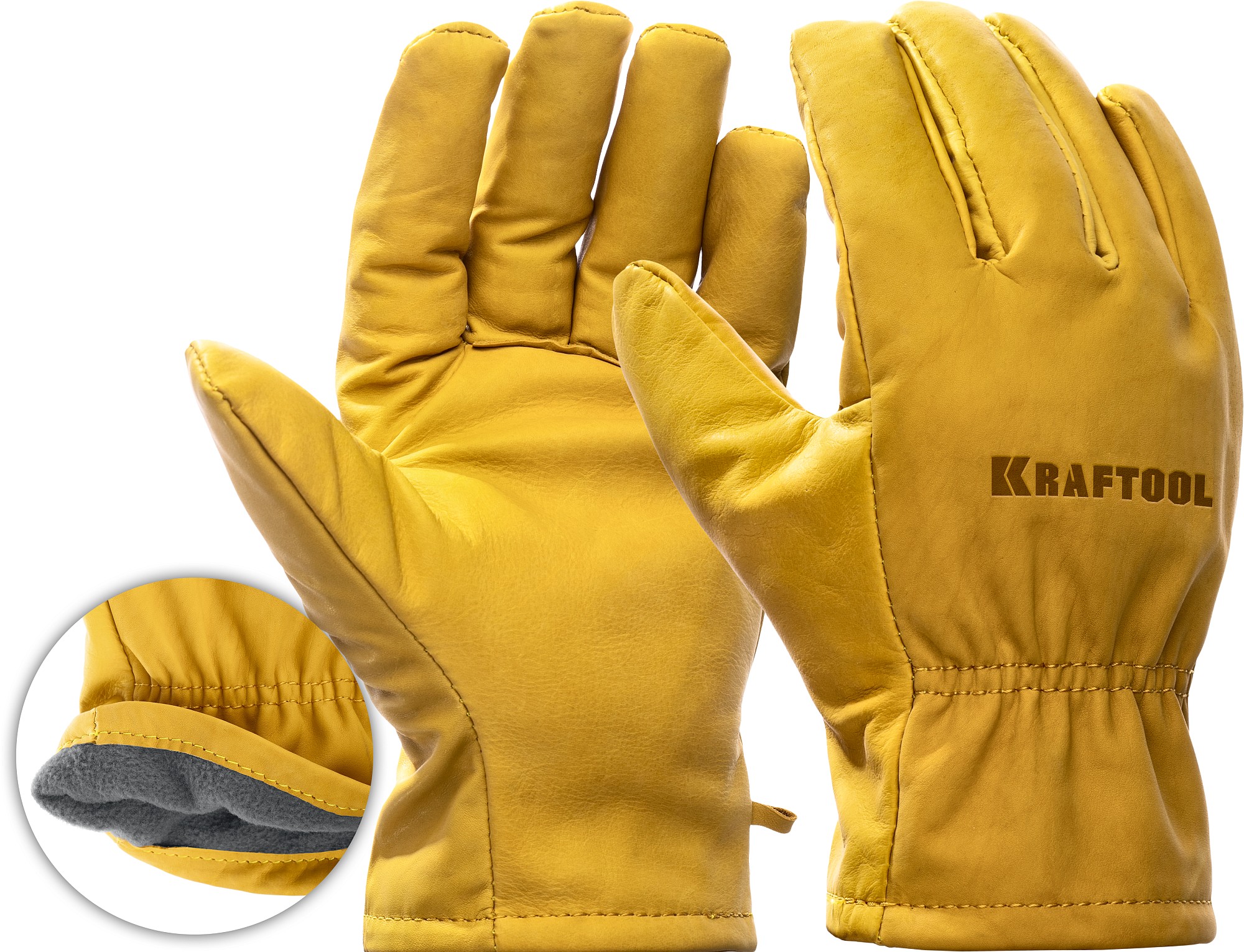 KRAFTOOL EXTREM от мех. воздействий, XL, кожаные перчатки (1136-XL)