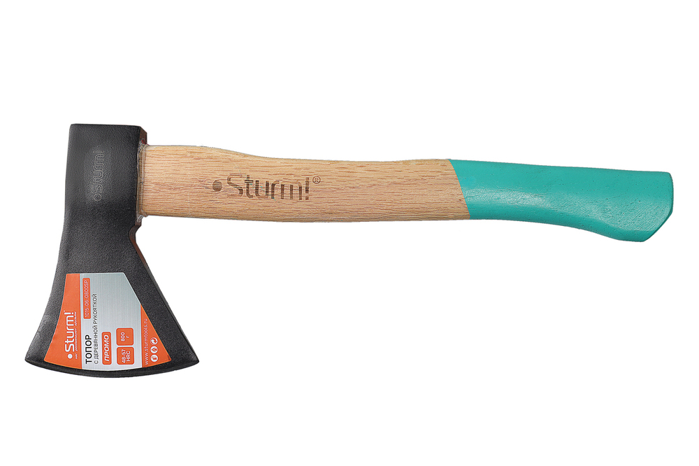 Топор, 800г, деревянная рукоятка, Sturm