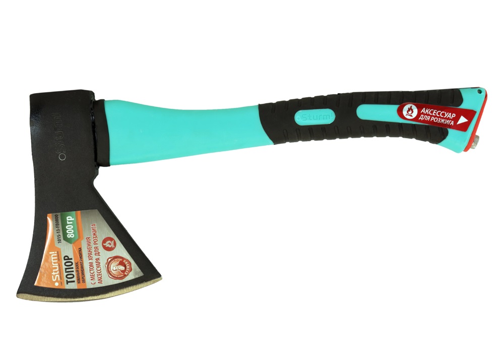 Топор с зажигалкой внутри рукоятки, 800г, серия Кулибин, Sturm!